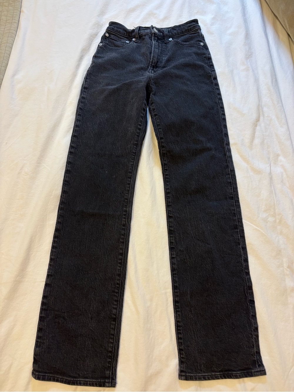 Madewell Black High-Rise 90s Straight Jeans 24